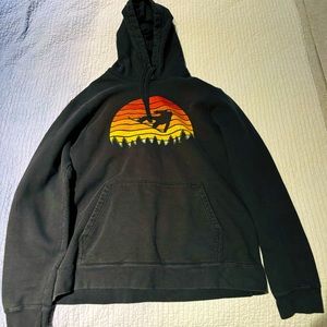 Men’s Medium Black Hoodie With Graphic Design